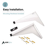 AdirOffice Drop Lift Blueprint Storage Wall Rack, Assorted Document Sizes Accommodated, 7.9" x 1.2" x 7.1", White (ALHI616WHI) Each