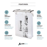 AdirOffice Drop Lift Blueprint Storage Wall Rack, Assorted Document Sizes Accommodated, 7.9" x 1.2" x 7.1", White (ALHI616WHI) Each