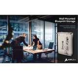 AdirOffice Drop Lift Blueprint Storage Wall Rack, Assorted Document Sizes Accommodated, 7.9" x 1.2" x 7.1", White (ALHI616WHI) Each