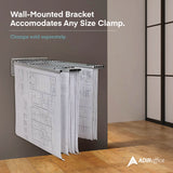 AdirOffice Large File Blueprint Pivot Wall Rack, Assorted Document Sizes Accommodated, 11" x 15.8" x 23.9", Gray (ALHI617) Each