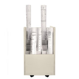 AdirOffice 20-Slot Mobile Rolling Wood Blueprint Storage Cabinet Roll File Large Document Organizer, 15.25 x 13.25 x 24.75, White (ALHI624WHI) Each