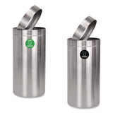 Alpine Industries 27 Gallon Stainless Steel Compost Bin and Trash Can, Brushed Stainless Steel (ALHALP47527COT) Each