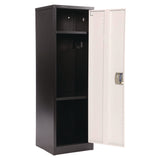AdirOffice Steel Storage Locker, 1 Compartment, 15 x 15 x 48, Black Body/White Doors (ALHI62901BW) Each