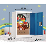 AdirOffice Steel Storage Locker, 1 Compartment, 15 x 15 x 24, Blue (ALHI62902BLU) Each