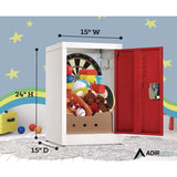 AdirOffice Steel Storage Locker, 1 Compartment, 15 x 15 x 24, Red (ALHI62902RED) Each