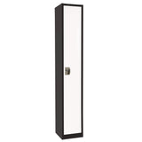 AdirOffice Steel Storage Locker, 1 Compartment, 12 x 12 x 72, Black Body/White Doors (ALHI629201BW) Each