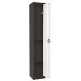 AdirOffice Steel Storage Locker, 1 Compartment, 12 x 12 x 72, Black Body/White Doors (ALHI629201BW) Each