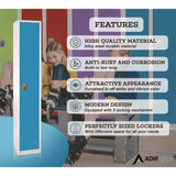 AdirOffice Steel Storage Locker, 1 Compartment, 12 x 12 x 72, Blue (ALHI629201BLU) Each