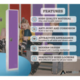 AdirOffice Steel Storage Locker, 1 Compartment, 12 x 12 x 72, Purple (ALHI629201PUR) Each