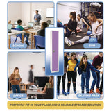 AdirOffice Steel Storage Locker, 1 Compartment, 12 x 12 x 72, Purple (ALHI629201PUR) Each