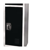 AdirOffice Steel Storage Locker, 3 Compartment, 12 x 12 x 72, Black (ALHI629203BLK) Each