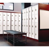 AdirOffice Steel Storage Locker, 4 Compartment, 12 x 12 x 72, White (ALHI629204WHI) Each