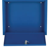 AdirOffice Large Size Steel Multi-Purpose Secure Drop Box, 12 x 3 x10, Blue (ALHI63103BLU) Each