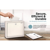AdirOffice Large Size Steel Multi-Purpose Secure Drop Box, 12 x 3 x 10, White (ALHI63103WHI) Each