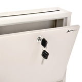 AdirOffice Large Size Steel Multi-Purpose Secure Drop Box, 12 x 3 x 10, White (ALHI63103WHI) Each