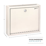AdirOffice Large Size Steel Multi-Purpose Secure Drop Box, 12 x 3 x 10, White (ALHI63103WHI) Each