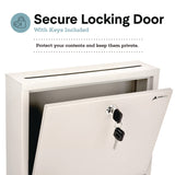 AdirOffice Large Size Steel Multi-Purpose Secure Drop Box, 12 x 3 x 10, White (ALHI63103WHI) Each