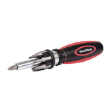 Great Neck® Ratcheting Screw/Nut Driver Set, Phillips/Slotted/Star Bits, 7" Long, Black/Red (GNS950DE) Each