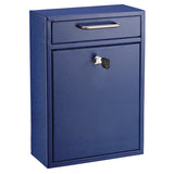 AdirOffice Large Ultimate Secure Drop Box Wall Mounted Mail Box, 11.2 x 4.7 x 16.2, Blue (ALHI63104BLU) Each