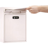 AdirOffice Large Secure Drop Box Wall Mounted Locking Mail Box with Key and Combination lock, 11.2 x 4.7 x 16.2, White (ALHI63104WHIKC) Each