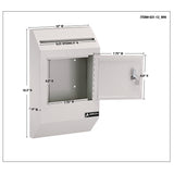 AdirOffice Heavy-Duty Weatherproof Secured Secure Drop Box, 10 x 4 x 16.3, White (ALHI63113WHI) Each
