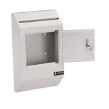 AdirOffice Heavy-Duty Weatherproof Secured Secure Drop Box, 10 x 4 x 16.3, White (ALHI63113WHI) Each