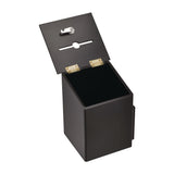 AdirOffice Squared Wood Locking Suggestion Box, 7.25 x 7.5 x 10, Medium Density Fiberboard, Black (ALHI63201BLK) Each