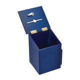 AdirOffice Squared Wood Locking Suggestion Box, 7.25 x 7.5 x 10, Medium Density Fiberboard, Blue (ALHI63201BLU) Each