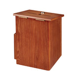 AdirOffice Squared Wood Locking Suggestion Box, 7.25 x 7.5 x 10, Medium Density Fiberboard, Medium Oak (ALHI63201MEO) Each