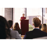 AdirOffice Wood Stand-up Podium Lectern Speaker Stand, 23 x 15 x 45.8, Mahogany (ALHI66101) Each