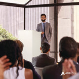 AdirOffice Wood Stand-up Podium Lectern Speaker Stand, 23 x 15 x 45.8, White (ALHI66101WHI) Each