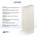 AdirOffice Wood Stand-up Podium Lectern Speaker Stand, 23 x 15 x 45.8, White (ALHI66101WHI) Each