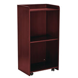 AdirOffice Wood Mobile Presentation Lectern Speaker Stand with Shelves, 22.44 x 16.53 x 45.98, Mahogany (ALHI66107MA) Each