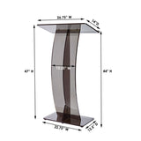 AdirOffice Acrylic Slanted Podium Lectern Speaker Stand, 26.75 x 12.5 x 47, Black (ALHI66103BLK) Each