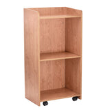 AdirOffice Wood Mobile Presentation Lectern Speaker Stand with Shelves, 22.44 x 16.53 x 45.98, Medium Oak (ALHI66107MEO) Each