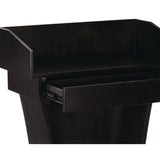 AdirOffice Wood Stand-Up Podium Lectern Speaker Stand with Drawer and Storage Area, 27.55 x 14 x 43.3, Black (ALHI661012BLK) Each