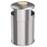 HLS Commercial® Extra-Large Dual Side-Entry Trash Can, Outdoor, 50 gal, Stainless Steel, Silver (HLMHLS50DSO) Each