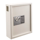 AdirOffice Steel Digital Lock Key Cabinet, 40-Key, 13 x 4 x 14.3, Stainless Steel 304, White (ALHI68040WHI) Each