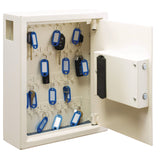 AdirOffice Steel Digital Lock Key Cabinet, 40-Key, 13 x 4 x 14.3, Stainless Steel 304, White (ALHI68040WHI) Each