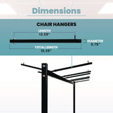AdirOffice Folding Chair and Table Combo Cart, Metal, 600 lb Capacity, 33.7 x 65 x 67, Black (ALHI69001) Each