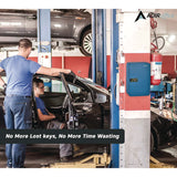 AdirOffice Steel Heavy-Duty Key Cabinet with Combination Lock, 48-Key, 7.1 x 3 x 10, Stainless Steel 304, Blue (ALHI68248BLU) Each