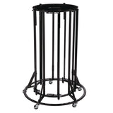 AdirKids Steel Large Paper Roll Holder Paper Dispenser Stand and Cutter w/Wheels, For Up to 3" dia x 36" Wide Rolls, Metal, Black (ALHIKI30001) Each