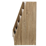 AdirKids Wood 5-Shelf Bookcase Literature Display Rack, 17.2 w x 4.88 d x 38.3 h, Medium Oak (ALHIKI20001MEO) Each