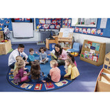 AdirKids Wood 5-Shelf Bookcase Literature Display Rack, 17.2 w x 4.88 d x 38.3 h, Medium Oak (ALHIKI20001MEO) Each