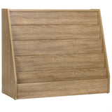 AdirKids Wood 5-Shelf Bookcase Literature Display Rack, 17.2 w x 4.88 d x 38.3 h, Medium Oak (ALHIKI20001MEO) Each