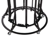 AdirKids Steel Large Paper Roll Holder Paper Dispenser Stand and Cutter w/Wheels, For Up to 3" dia x 36" Wide Rolls, Metal, Black (ALHIKI30001) Each