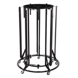 AdirKids Steel Large Paper Roll Holder Paper Dispenser Stand and Cutter w/Wheels, For Up to 3" dia x 36" Wide Rolls, Metal, Black (ALHIKI30001) Each