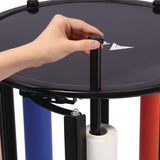 AdirKids Steel Large Paper Roll Holder Paper Dispenser Stand and Cutter w/Wheels, For Up to 3" dia x 36" Wide Rolls, Metal, Black (ALHIKI30001) Each