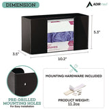 AdirMed Acrylic Glove Dispenser, Single Box Capacity, 10.2 x 3.5 x 5.3, Black (ALHI90201BLK) Each