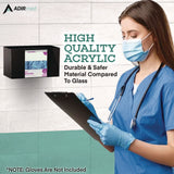AdirMed Acrylic Glove Dispenser, Single Box Capacity, 10.2 x 3.5 x 5.3, Black (ALHI90201BLK) Each